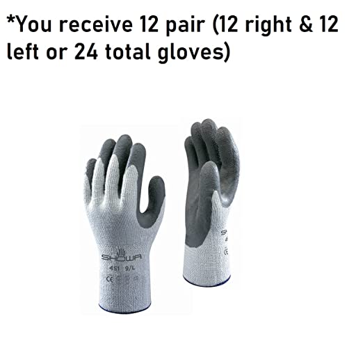 SHOWA unisex adult insulated work glove, Gray, Large Pack of 24 US