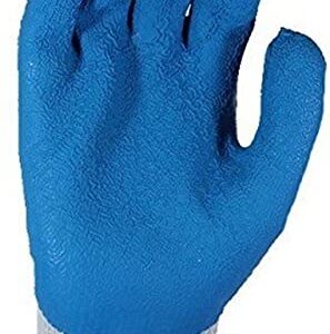 SHOWA Atlas 300 Natural Latex Palm Coated General Purpose Work Glove, Blue, Large (Pack of 12 Pair)
