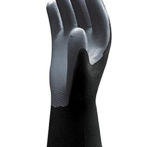 SHOWA Atlas 370B Nitrile Palm Coating Glove, Black, Medium (Pack of 12 Pairs)