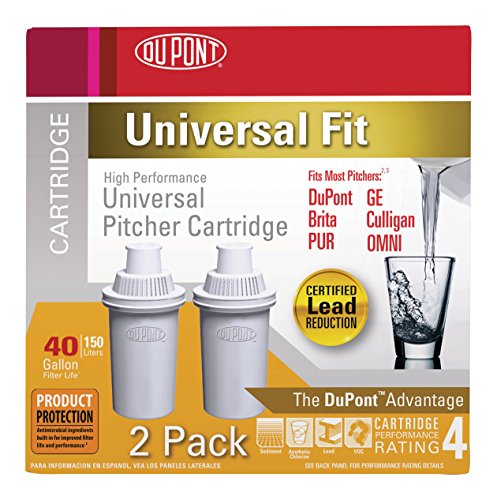 DuPont WFPTC102 High Protection Universal Pitcher Cartridge, 2-Pack, White