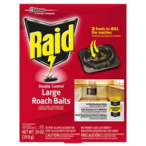 raid double control large roach bait, 8 ct (pack - 1)