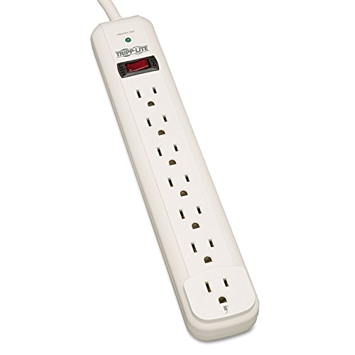 Tripp Lite Tlp712 Tlp712 Surge Suppressor, 7 Outlets, 12 Ft Cord, 1080 Joules, Light Gray