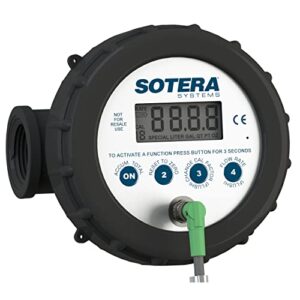 sotera 825 1" 2-20 gpm(7-75 lpm) digital inline nutating disc poly chemical transfer meter, 125 psi (8.6 bar)