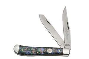 rite edge pearl trapper knife, purple, large