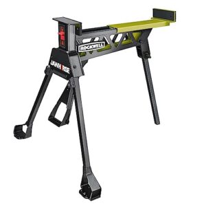 rockwell jawhorse portable material support station – rk9003, black and green