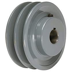 2.2" x 7/8" double groove ak fixed bore pulley # 2ak22x7/8