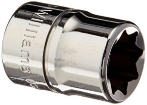 williams jhwbd-812 supertorque 3/8-inch drive shallow 8-point 3/8-inch socket with lobular openings and chrome finish