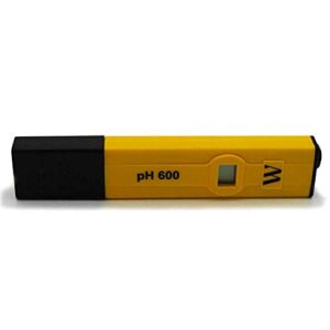 Milwaukee pH600-AQ LED Economical Pocket pH Tester with 1 Point Manual Calibration, 0.0 to 14.0 pH, +/-0.1 pH Accuracy, 0.1 pH Resolution