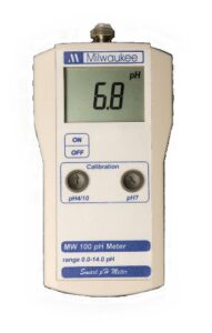 milwaukee mw100 led economy portable ph meter with manual calibration, 0.0 to 14.0 ph, +/-0.2 ph accuracy, 0.1 ph resolution