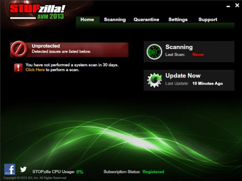 Stopzilla AVM 2013 [Anti-Virus, Anti-Malware, Anti-Spyware]