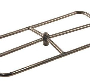 Hearth Products Controls (HPC) Rectangle Stainless Steel Fire Pit Burner (FRSR-24X12-NG), 24x12-Inch, Natural Gas