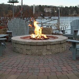 Hearth Products Controls HPC Fire Round Stainless Steel Fire Pit Burner (FRS-18-NG), 18-Inch, Natural Gas