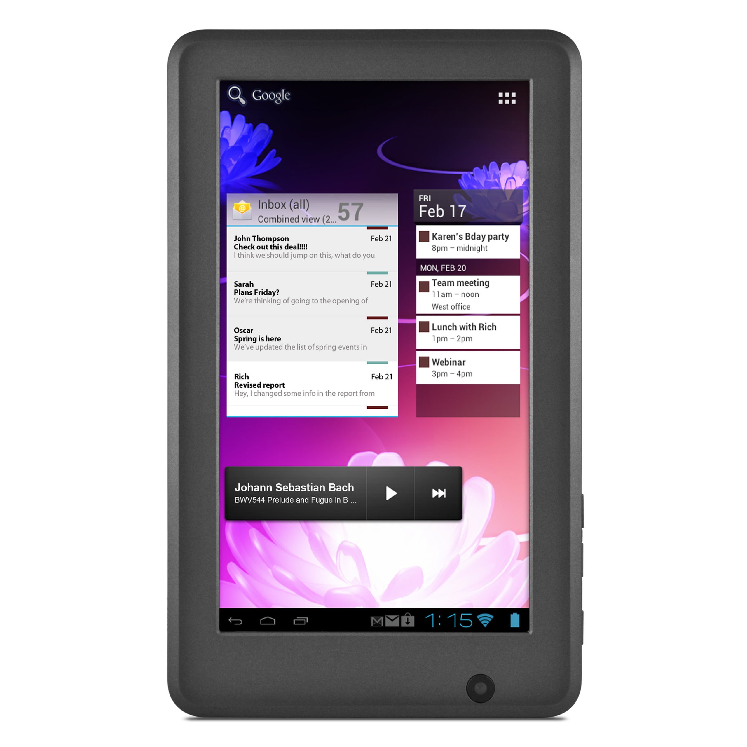 Ematic eGlide Steal 4GB 7" Capacitive Touch Screen Android Tablet - EGS001G