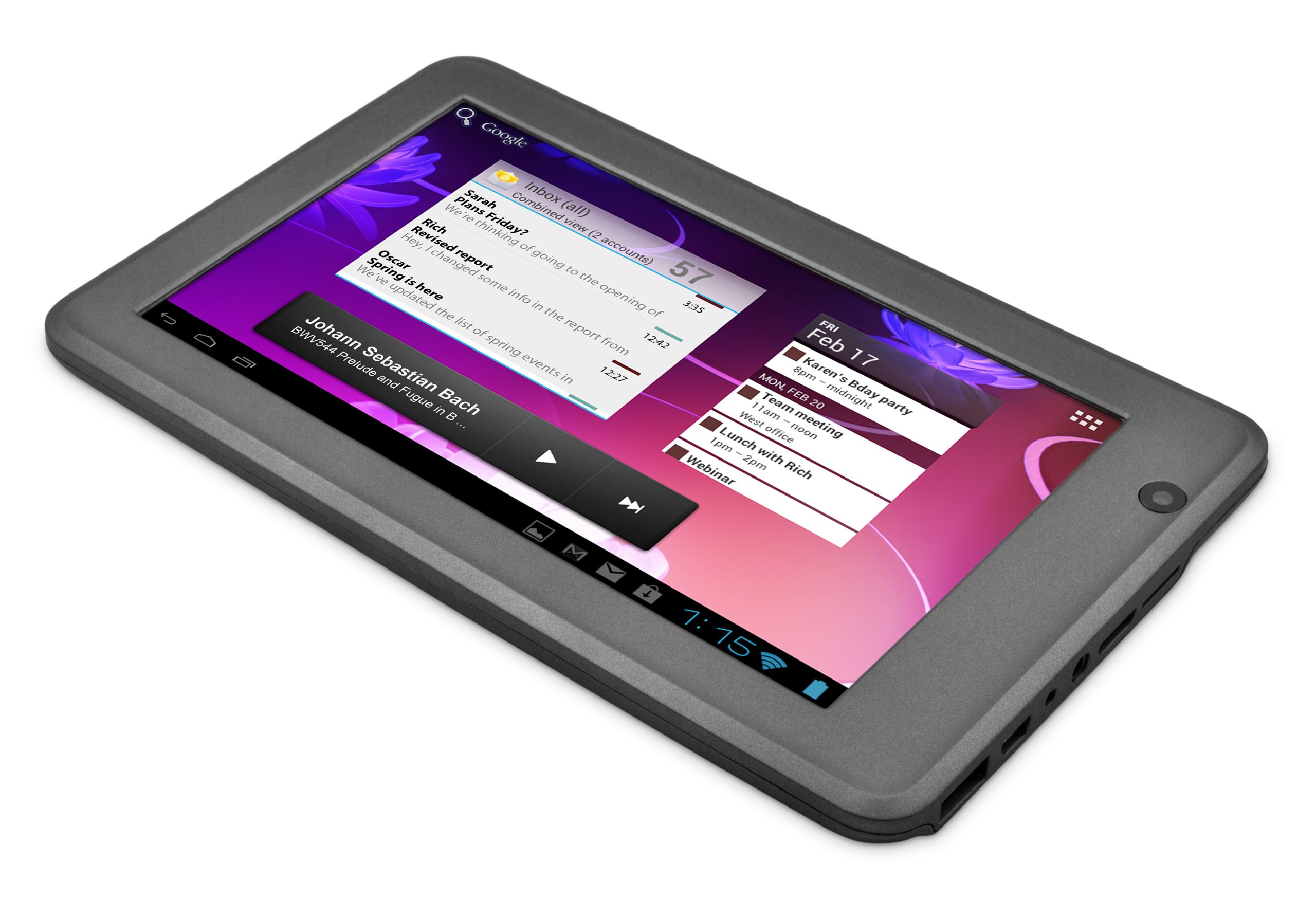 Ematic eGlide Steal 4GB 7" Capacitive Touch Screen Android Tablet - EGS001G