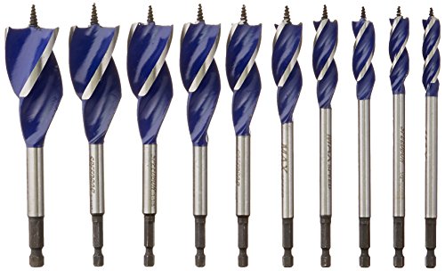 IRWIN Tools SPEEDBOR Max Wood Drilling Bits, 6-Inch length, 10-Piece (1801022)