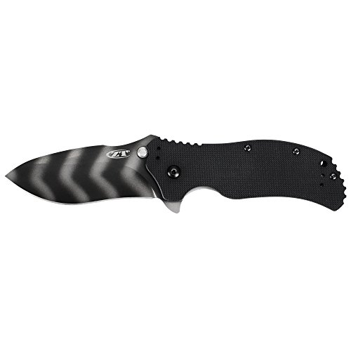 Zero Tolerance 0350TS; Folding Pocket Knife; 3.25 in. S30V Stainless Steel Blade with Tiger-Stripe Tungsten DLC Coating, G-10 Handle, SpeedSafe Assisted Opening and Quad-Mount Pocketclip; 6.2 OZ.