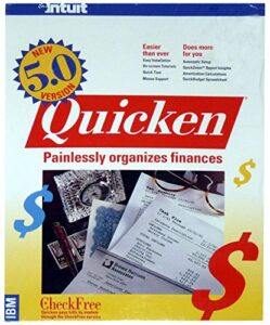 quicken 5.0 software. painlessly organizes finances by intuit