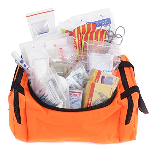 Dixie EMS First Responder Fully Stocked Trauma First Aid Kit – Orange