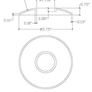 Escutcheons - 1.9" ID High Impact Polymer White (Set of 2) (for use with Any Standard 1.90" OD Pool Ladder or Rail (to Cover Anchor sockets)