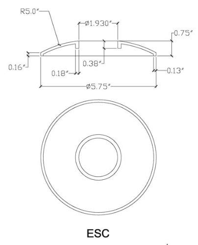 Escutcheons - 1.9" ID High Impact Polymer White (Set of 2) (for use with Any Standard 1.90" OD Pool Ladder or Rail (to Cover Anchor sockets)