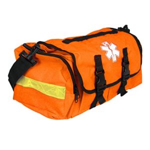dixie ems first responder on call trauma bag w/reflectors - orange