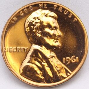 1961 lincoln cent - proof