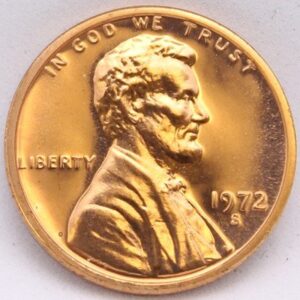 1972-s lincoln cent - proof