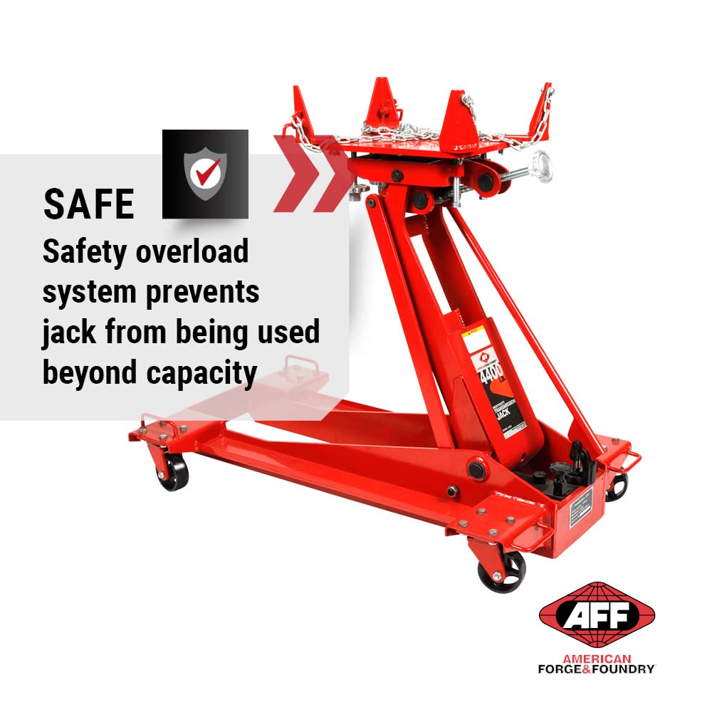 AFF 2 Ton Truck Transmission Jack - Heavy Duty For Trucks - Low Profile - 4,400 lbs Capacity - 3180A