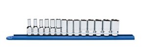 gearwrench 14 pc. 3/8" drive 6 point mid-length socket set, metric - 80554s