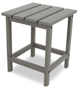 polywood ect18gy long island side table, 18-inch, slate grey
