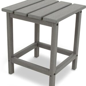 POLYWOOD ECT18GY Long Island Side Table, 18-Inch, Slate Grey