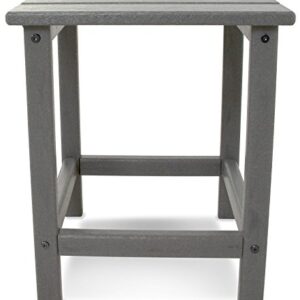 POLYWOOD ECT18GY Long Island Side Table, 18-Inch, Slate Grey