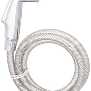 EZ-FLO Kitchen Faucet, Two-Handle Non-Metallic, Washerless Deck Mount with Side Spray, Polished Chrome Finish, EZ-10125