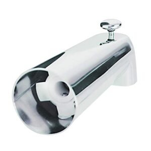 ez-flo 7 inch slide-on zinc bath tub diverter spout with set screw and hex wrench, chrome, 15069