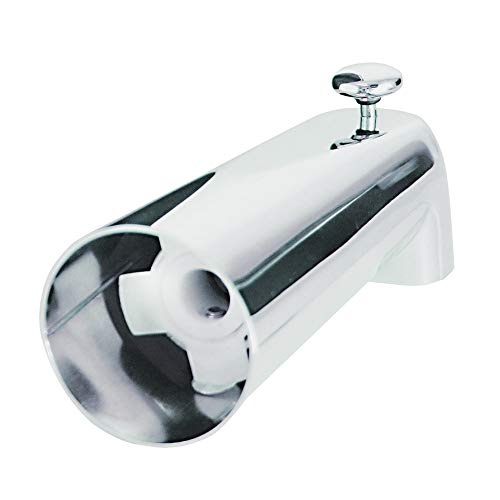 EZ-Flo 7 Inch Slide-On Zinc Bath Tub Diverter Spout with Set Screw and Hex Wrench, Chrome, 15069