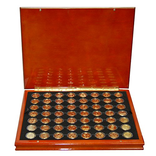 1999-2009 Gold layered State Quarter Set in Collectors Wood Box