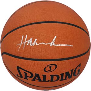 hakeem olajuwon houston rockets autographed spalding official game basketball - autographed basketballs