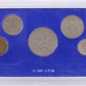 Americana Series Yesteryear Coin Collection W/Barber Half, Quarter, Dime, Nickel and Indian Cent