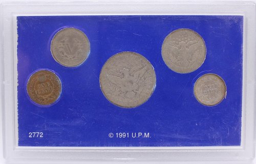 Americana Series Yesteryear Coin Collection W/Barber Half, Quarter, Dime, Nickel and Indian Cent