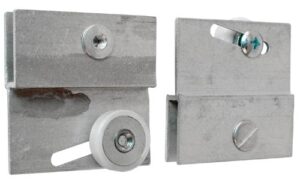 prime-line m 6054 frameless sliding shower door top bracket, 3/4 in., flat plastic wheel, steel ball bearings (2 pack)
