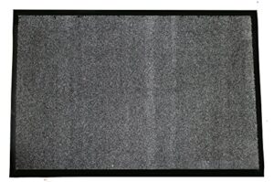 durable corporation 654s34ch wipe-n-walk vinyl backed indoor carpet entrance mat, 3' x 4', charcoal