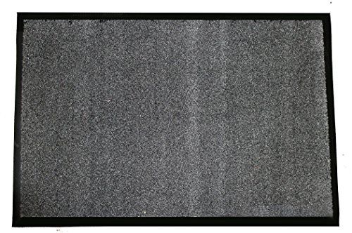 Durable Corporation 654S34CH Wipe-N-Walk Vinyl Backed Indoor Carpet Entrance Mat, 3' x 4', Charcoal