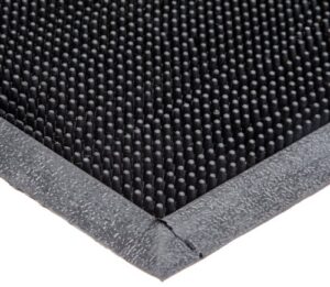 durable corporation-396s2432 heavy duty rubber fingertip outdoor entrance mat, 24" x 32", black