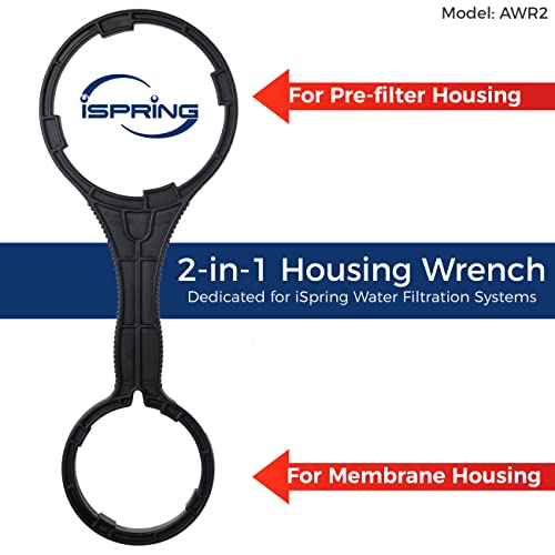 iSpring AWR2 2-in-1 Reverse Osmosis Pre-Filter Housing and RO Membrane Canister Wrench