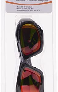 Hobart 770726 Shade 5, Mirrored Lens Safety Glasses, Black