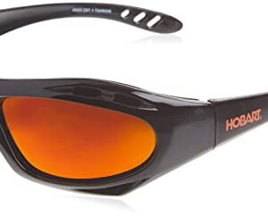 Hobart 770726 Shade 5, Mirrored Lens Safety Glasses, Black