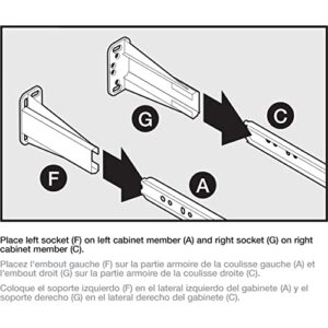 Liberty D688SEC-W-TX Face-Frame Socket Set for Bottom Mount Drawer Slides, White