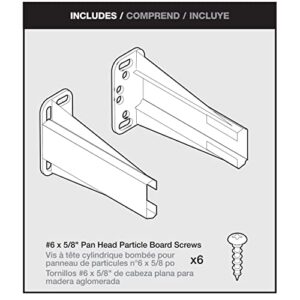 Liberty D688SEC-W-TX Face-Frame Socket Set for Bottom Mount Drawer Slides, White