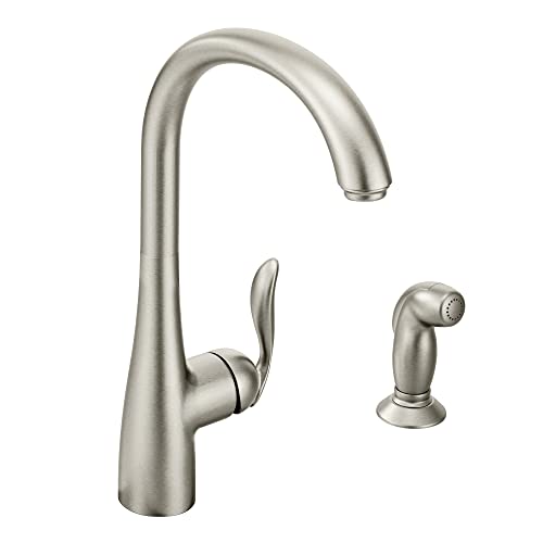 Moen Arbor Spot Resist Stainless One-Handle High-Arc Kitchen Faucet with Side Spray, 7790SRS