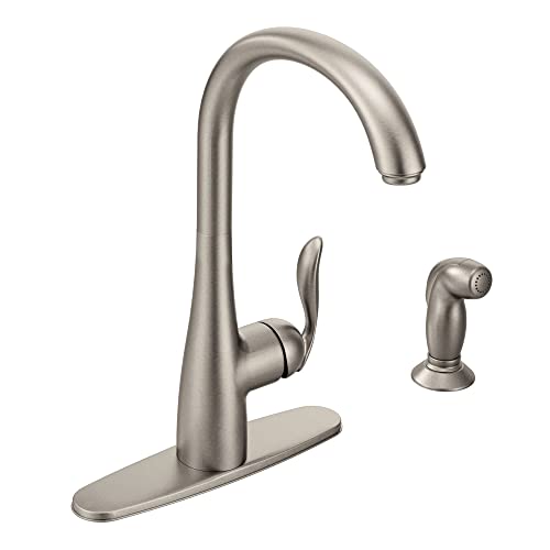 Moen Arbor Spot Resist Stainless One-Handle High-Arc Kitchen Faucet with Side Spray, 7790SRS